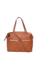 Women's Tan Synthetic Leather Shoulder Bag | Derimod