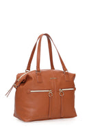 Women's Tan Synthetic Leather Shoulder Bag | Derimod