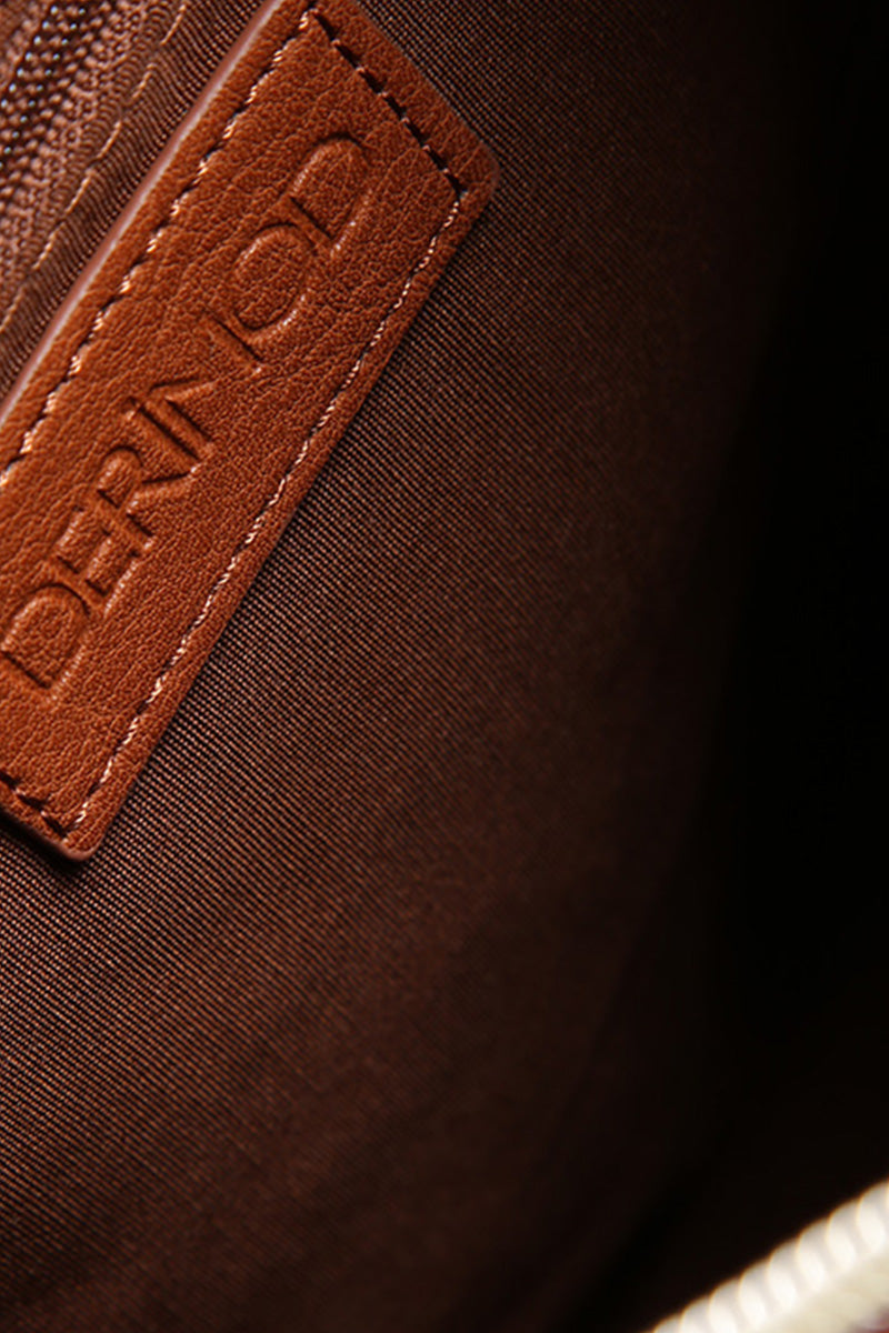 Women's Tan Synthetic Leather Shoulder Bag