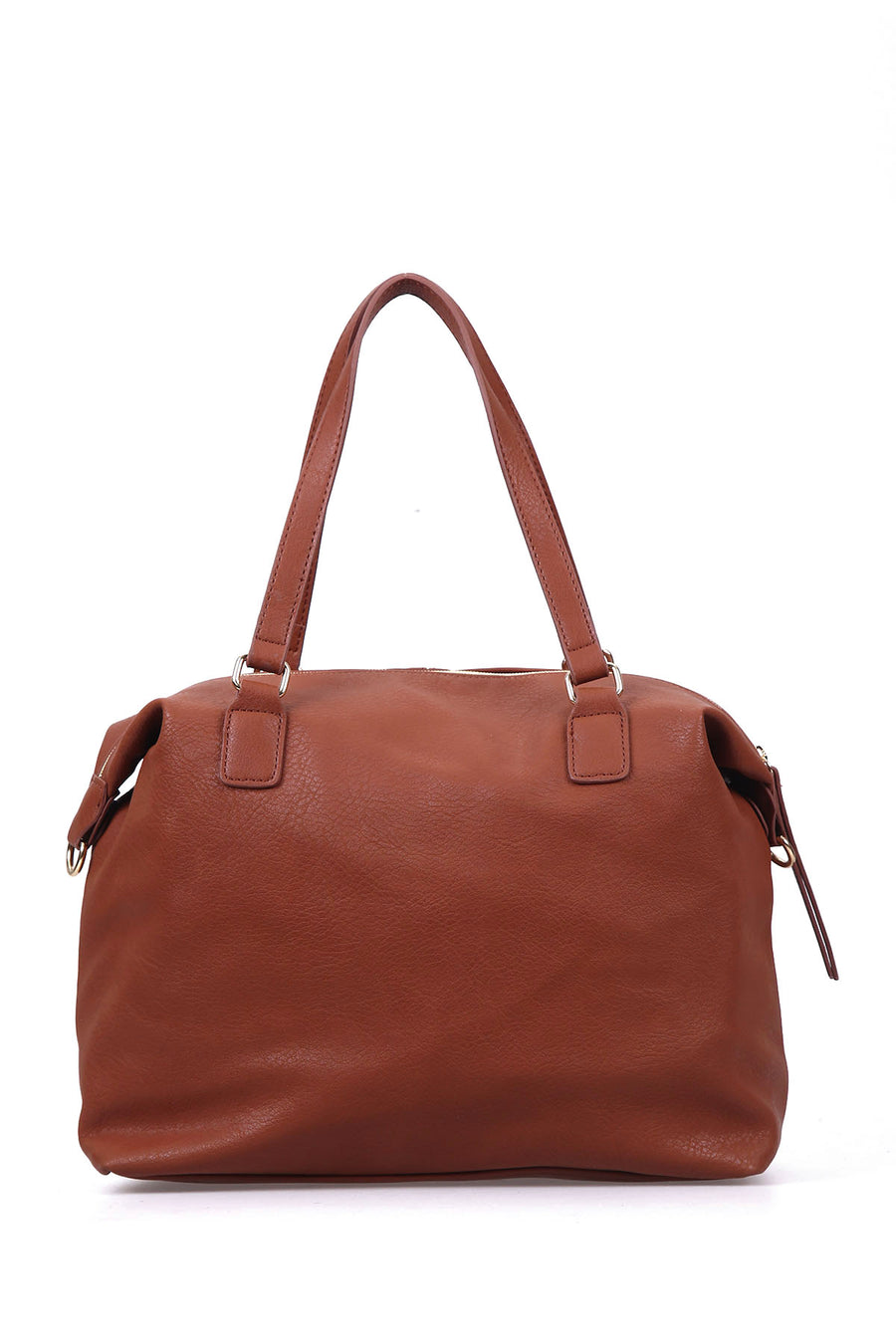 Women's Tan Synthetic Leather Shoulder Bag