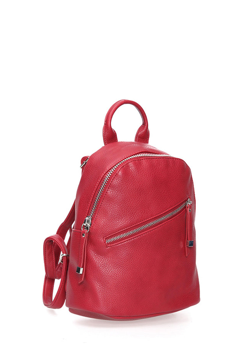 Women's Red Synthetic Leather Bag
