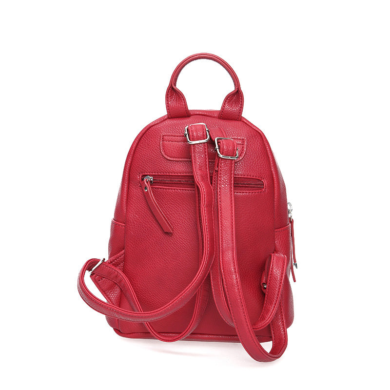 Women's Red Synthetic Leather Bag