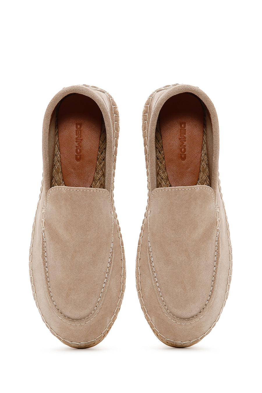 Men's Beige Suede Leather Espadrille
