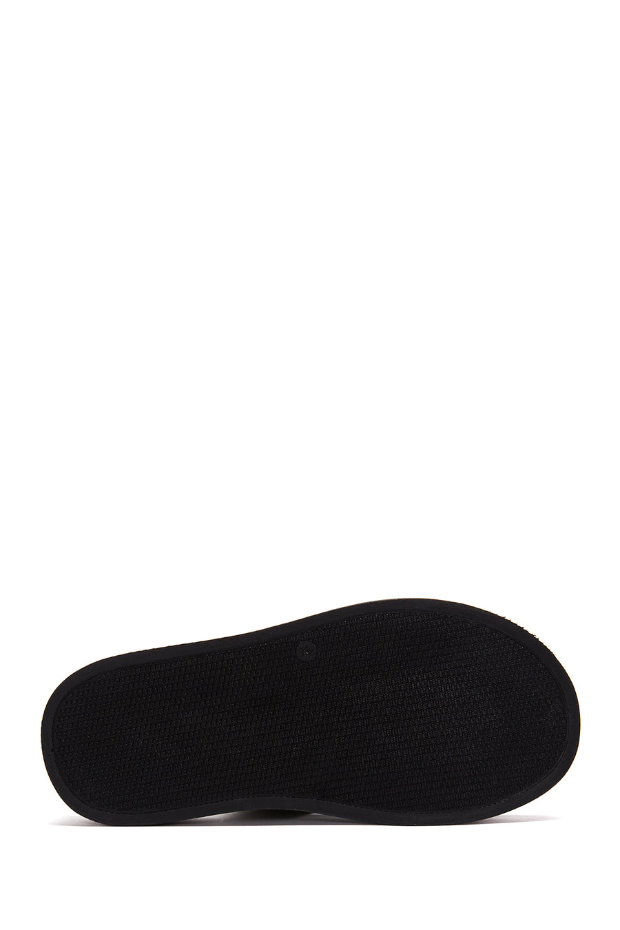 Women's Black Leather Comfort Slippers