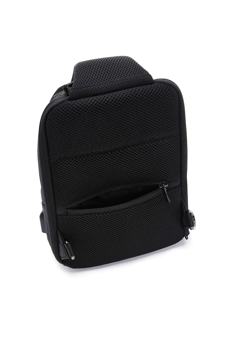 D-Pack Men's Black Technological Fabric Crossbody Bag