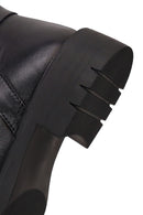 Kadın Siyah Fermuarlı Deri Çizme | Derimod