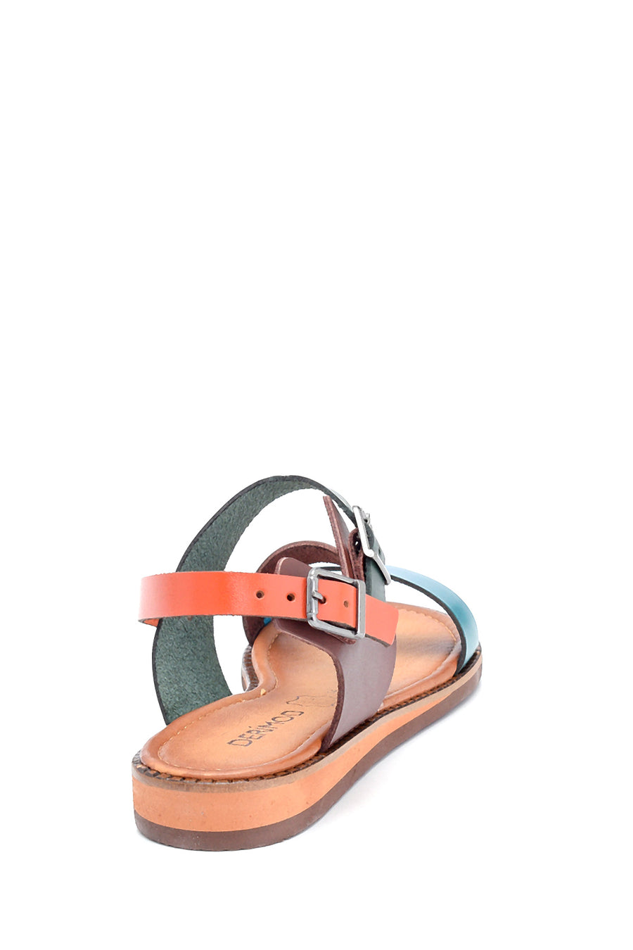Women's Leather Buckle Detailed Sandals
