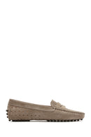 Women's Mink Suede Leather Loafer | Derimod