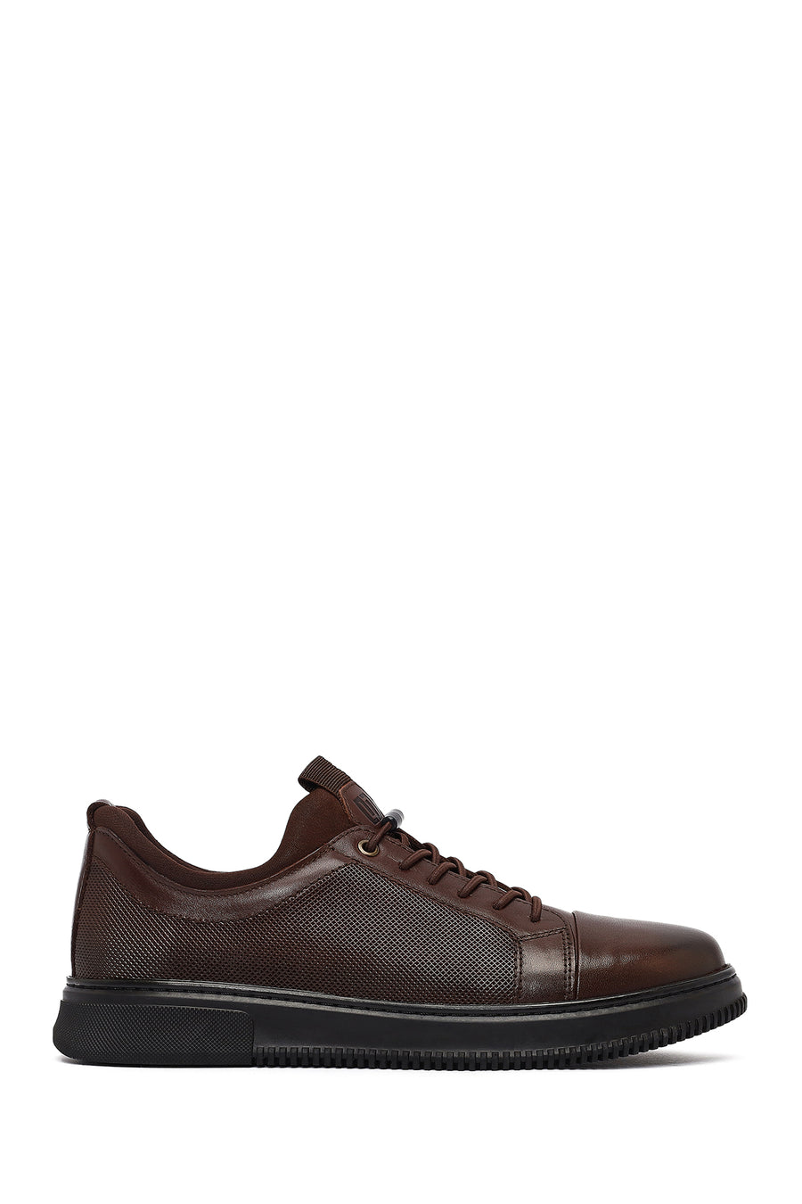 Erkek Kahverengi Bağcıklı Deri Sneaker WM720004DB | Derimod