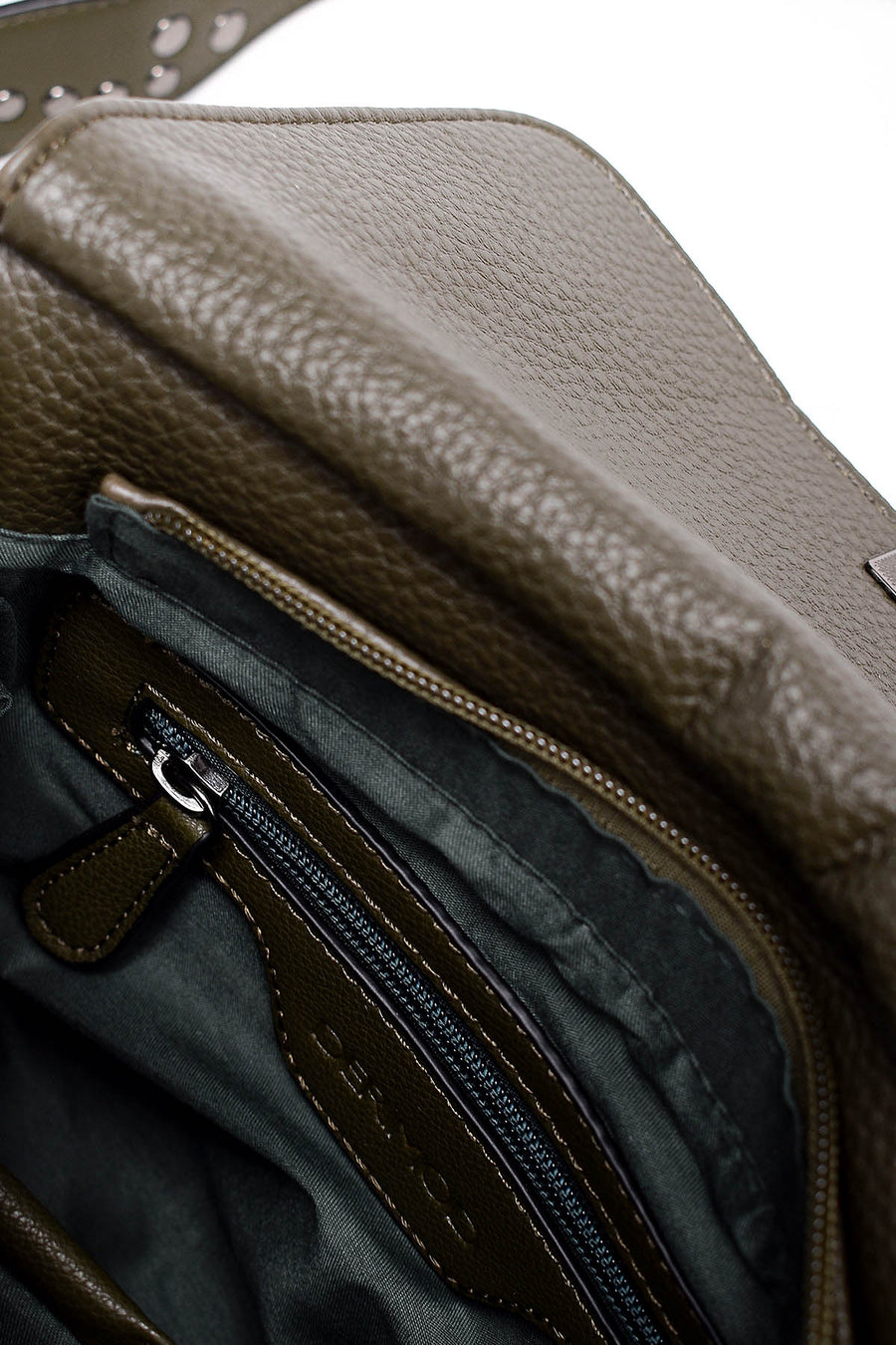 Women's Green Faux Leather Shoulder Bag