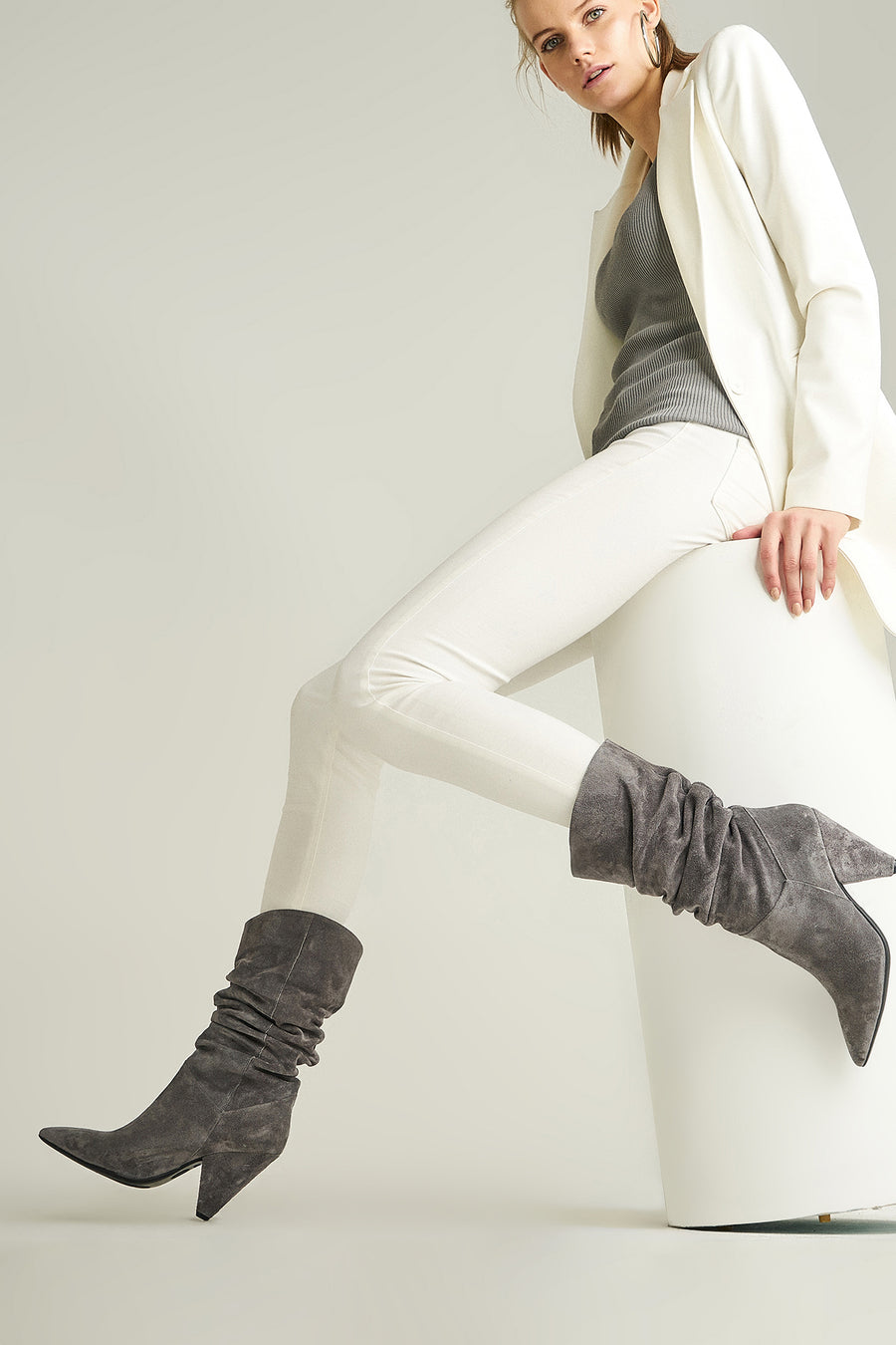 Women's Suede Loose Boots
