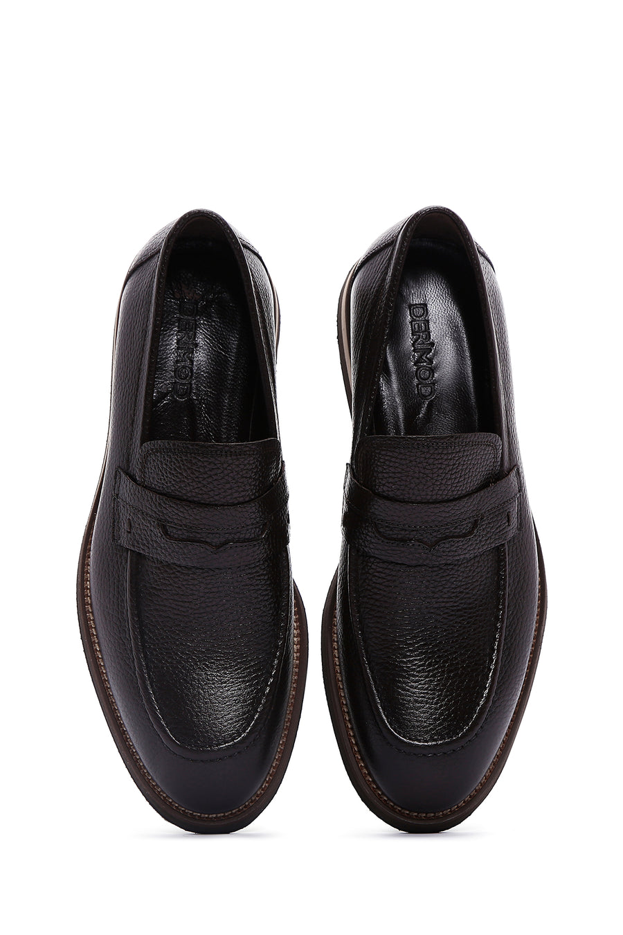 Erkek Kahverengi Deri Casual Loafer