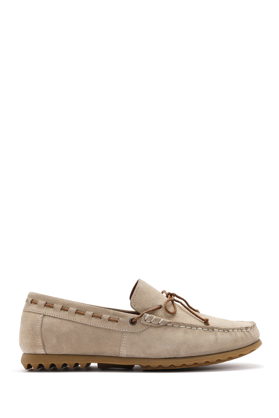 Erkek Bej Süet Deri Casual Loafer 25SFD630110 | Derimod