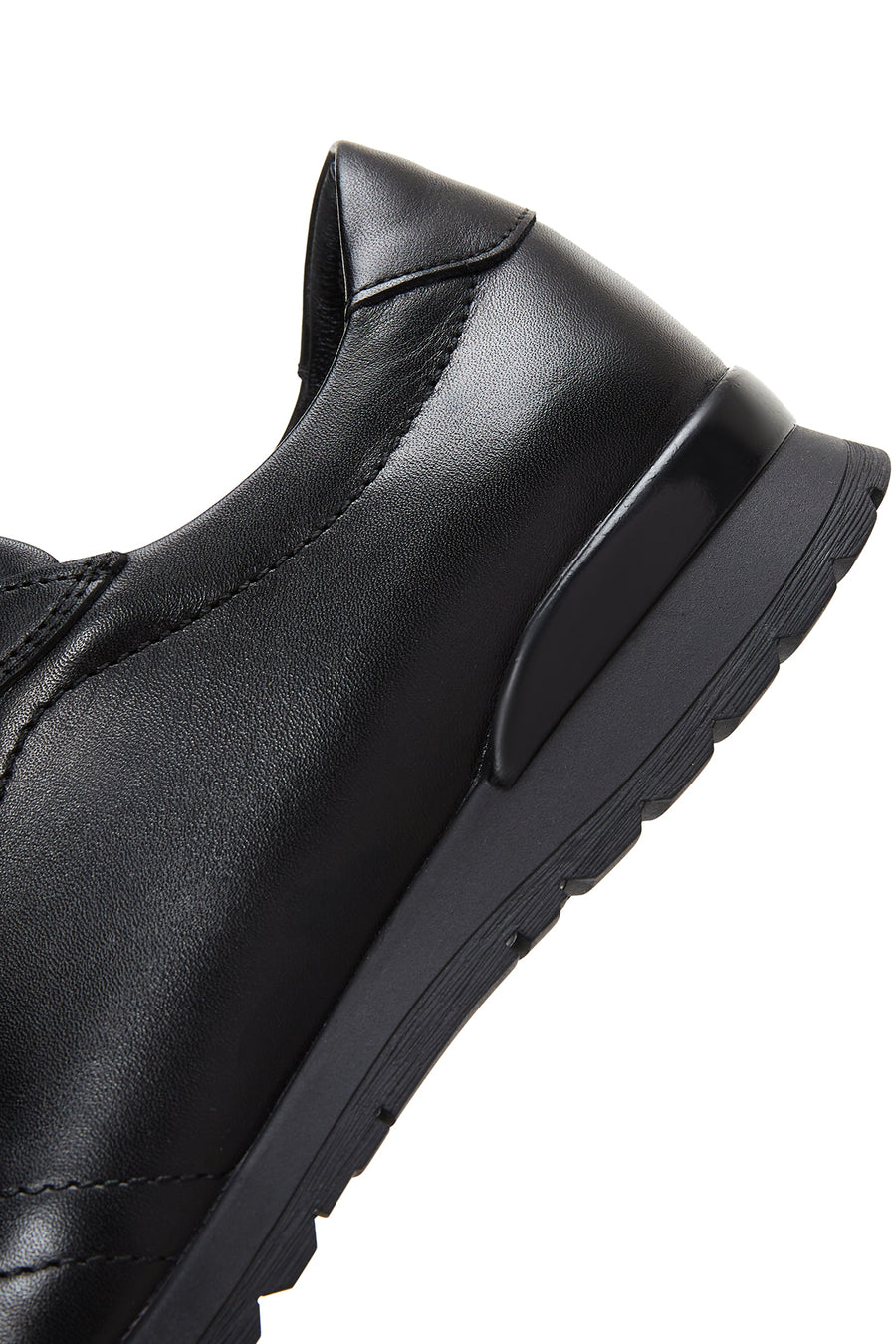 Men's Black Leather Casual Sneaker