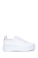 Kadın Beyaz Taşlı Kalın Tabanlı Sneaker | Derimod