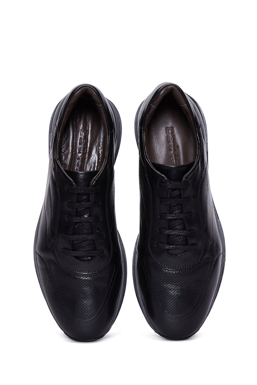Erkek Siyah Deri Sneaker