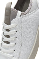 Men's White Leather Sneaker | Derimod