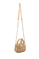Women's Brown Long Strap Printed Mini Crossbody Bag | Derimod