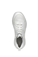 Geox Women's White D Xtors D - Mesh + Geobuck Lace-Up Chunky Sole Sneakers | Derimod