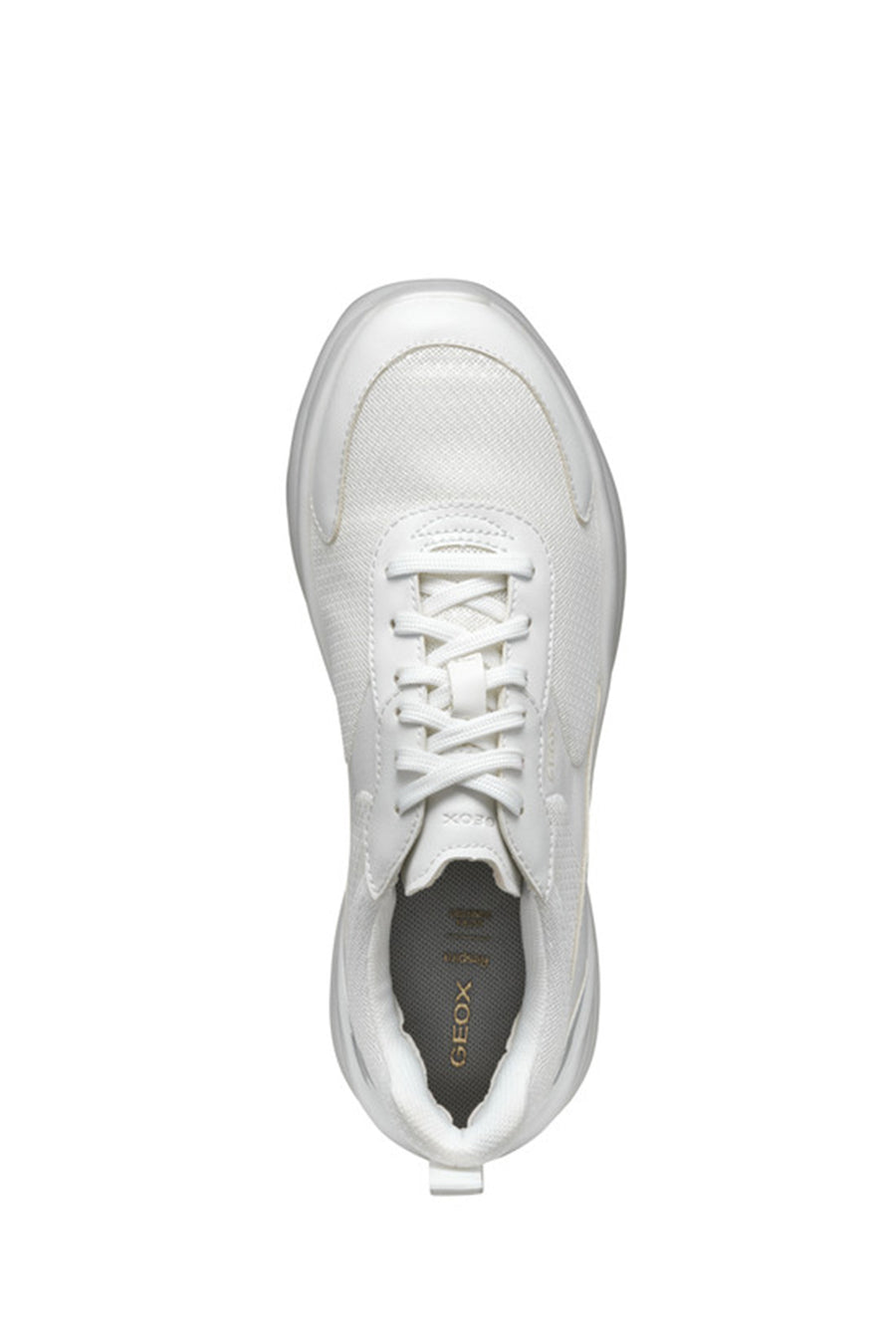 Geox Women's White D Xtors D - Mesh + Geobuck Lace-Up Chunky Sole Sneakers