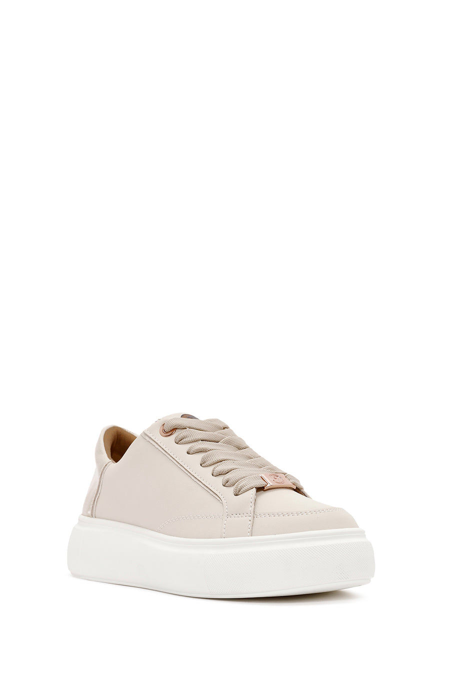 ACBC x Derimod Women's Cream Lace-Up Chunky Sole Sneakers