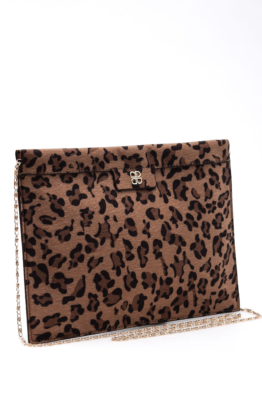 Women's Leopard Patterned Clutch Bag
