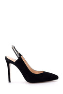 Women's Stone Suede Heeled Shoes | Derimod