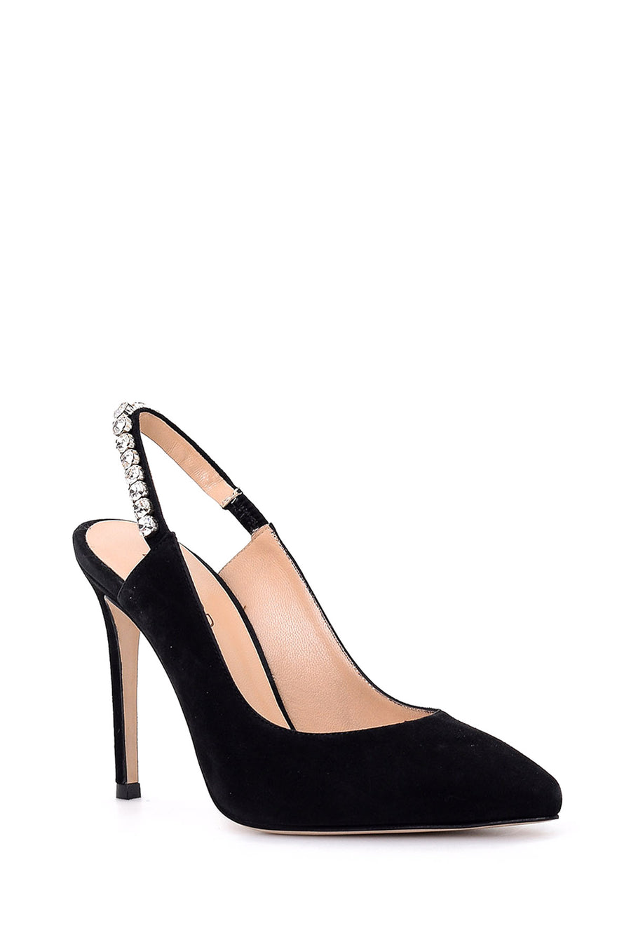 Women's Stone Suede Heeled Shoes