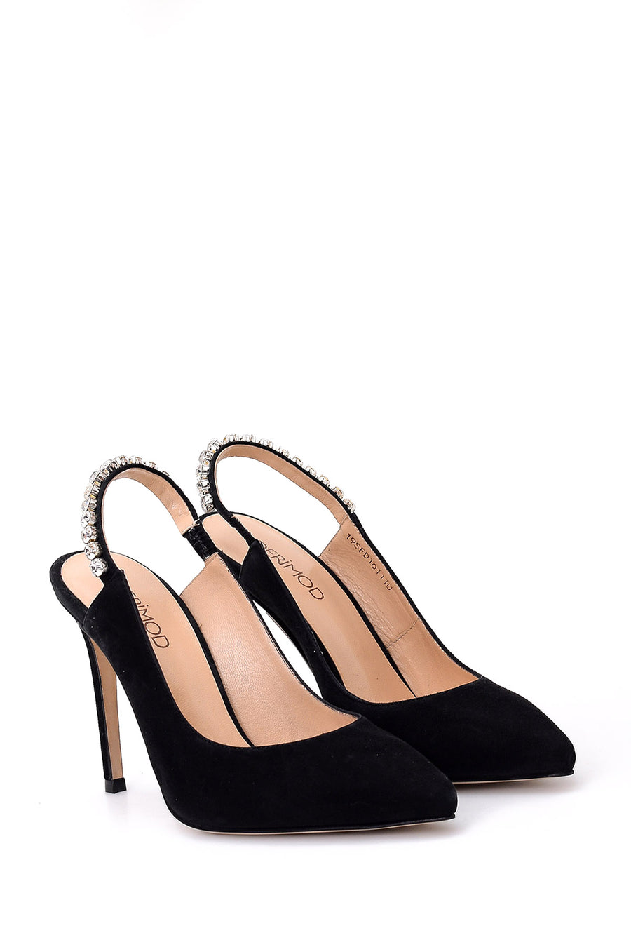 Women's Stone Suede Heeled Shoes