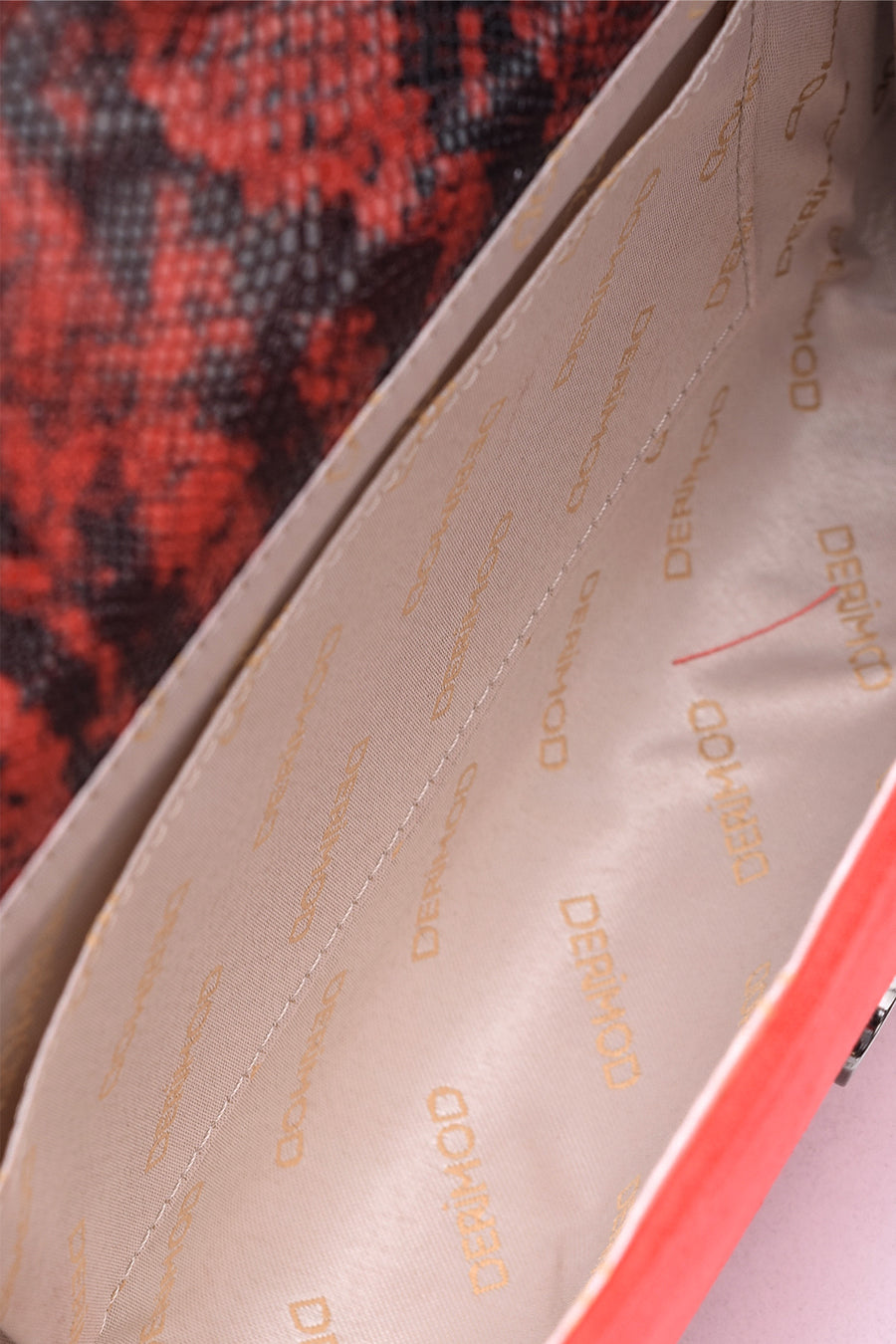 Women's Snakeskin Detailed Clutch Bag