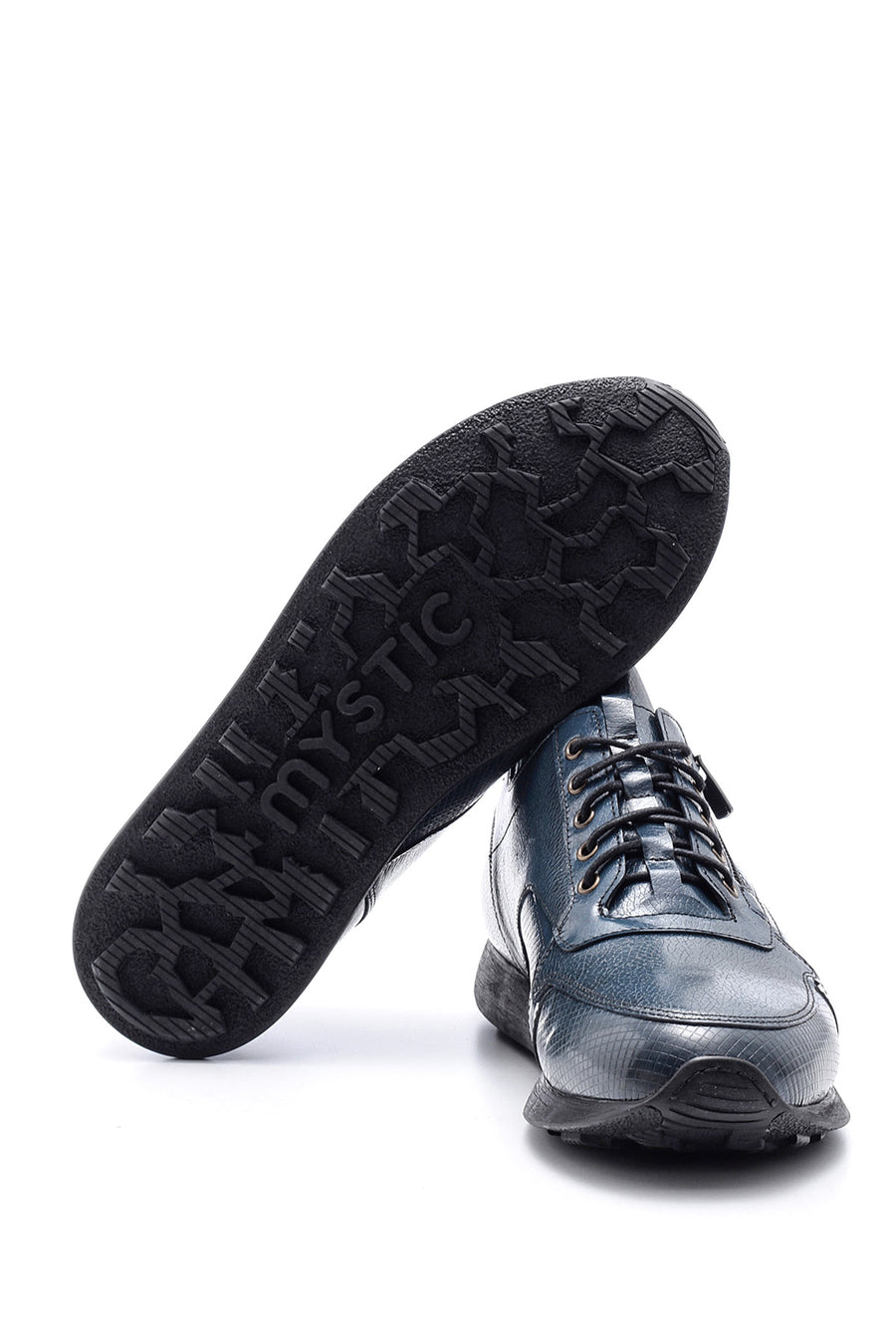 Men's Leather Shoes with Zipper Detail