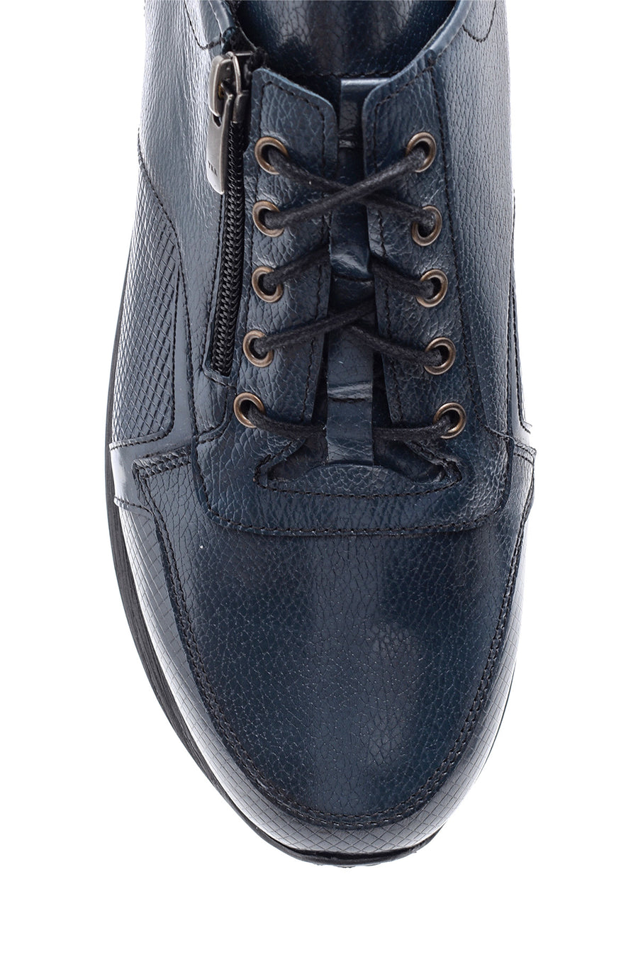 Men's Leather Shoes with Zipper Detail