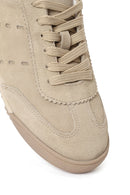 Kadın Bej Bağcıklı Süet Deri Sneaker | Derimod
