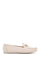 Kadın Bej Toka Detaylı Loafer | Derimod