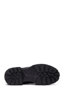Women's Black Leather Zipper Boots | Derimod