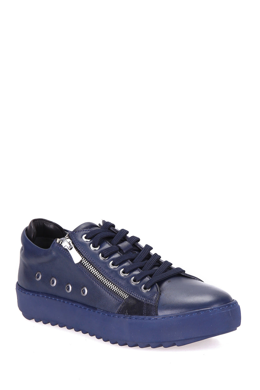 Men's Leather Shoes with Zipper Detail