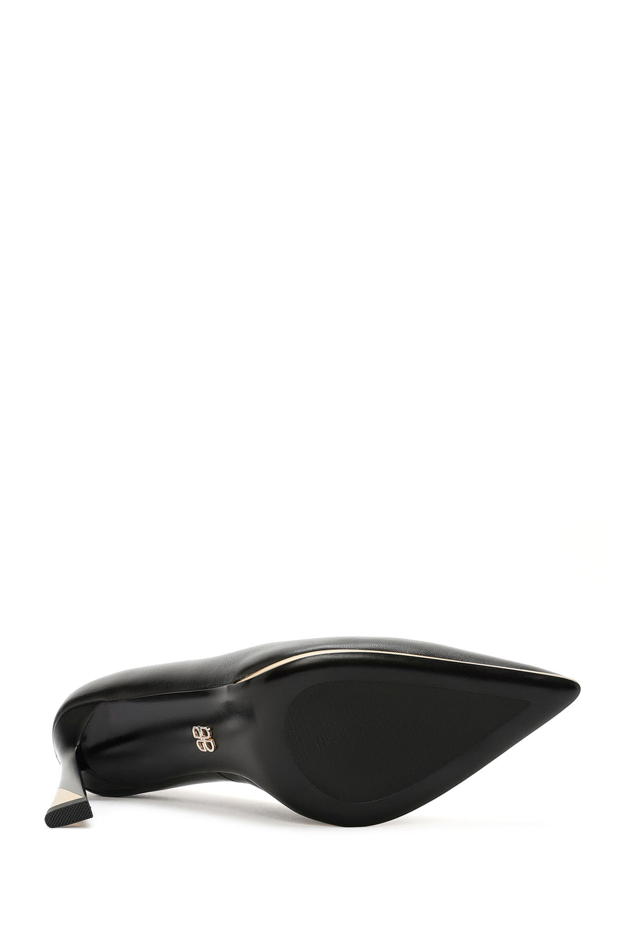 Women's Black High Heel Leather Stiletto