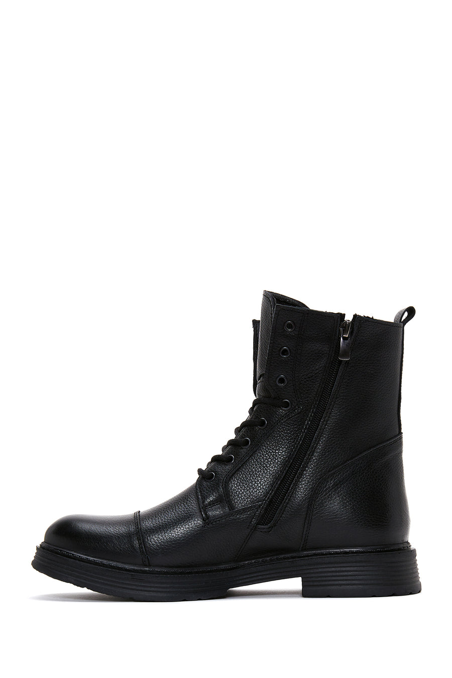 Men's Leather Zippered Boots