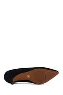 Woman Black Short Thin-Heeled Suede Stiletto | Derimod
