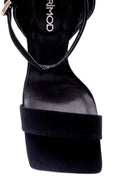 Women's Suede Heel Detailed Sandals | Derimod