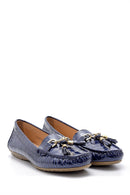 Kadın Kroko Desenli Rugan Loafer | Derimod