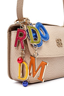 Women's Beige Printed Long Strap Crossbody Bag | Derimod