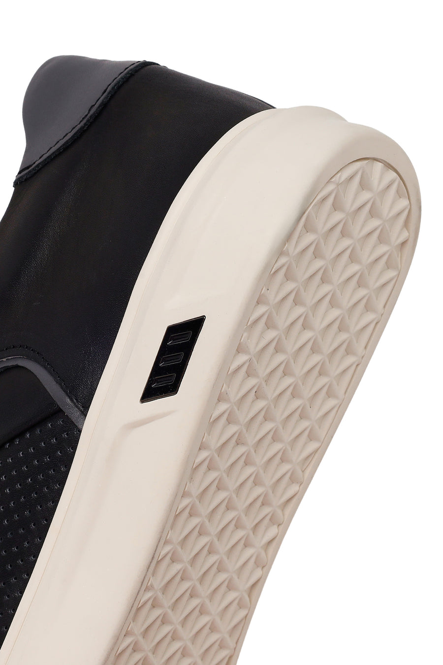 Erkek Siyah Bağcıklı Deri Sneaker