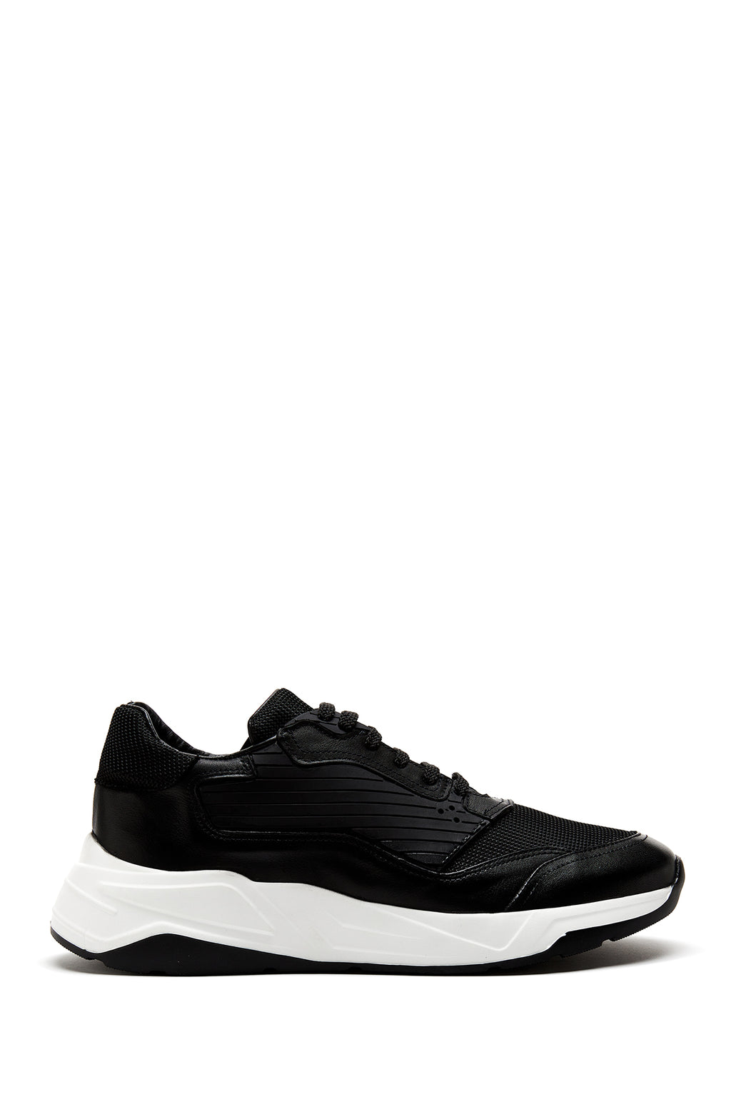 Erkek Siyah Deri Sneaker