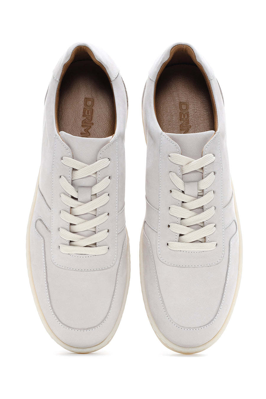 Men's Stone Color Nubuck Leather Sneaker