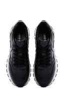 Kadın Siyah Kalın Tabanlı Deri Sneaker | Derimod