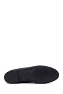 Woman Black Buckled Leather Classic Loafer | Derimod