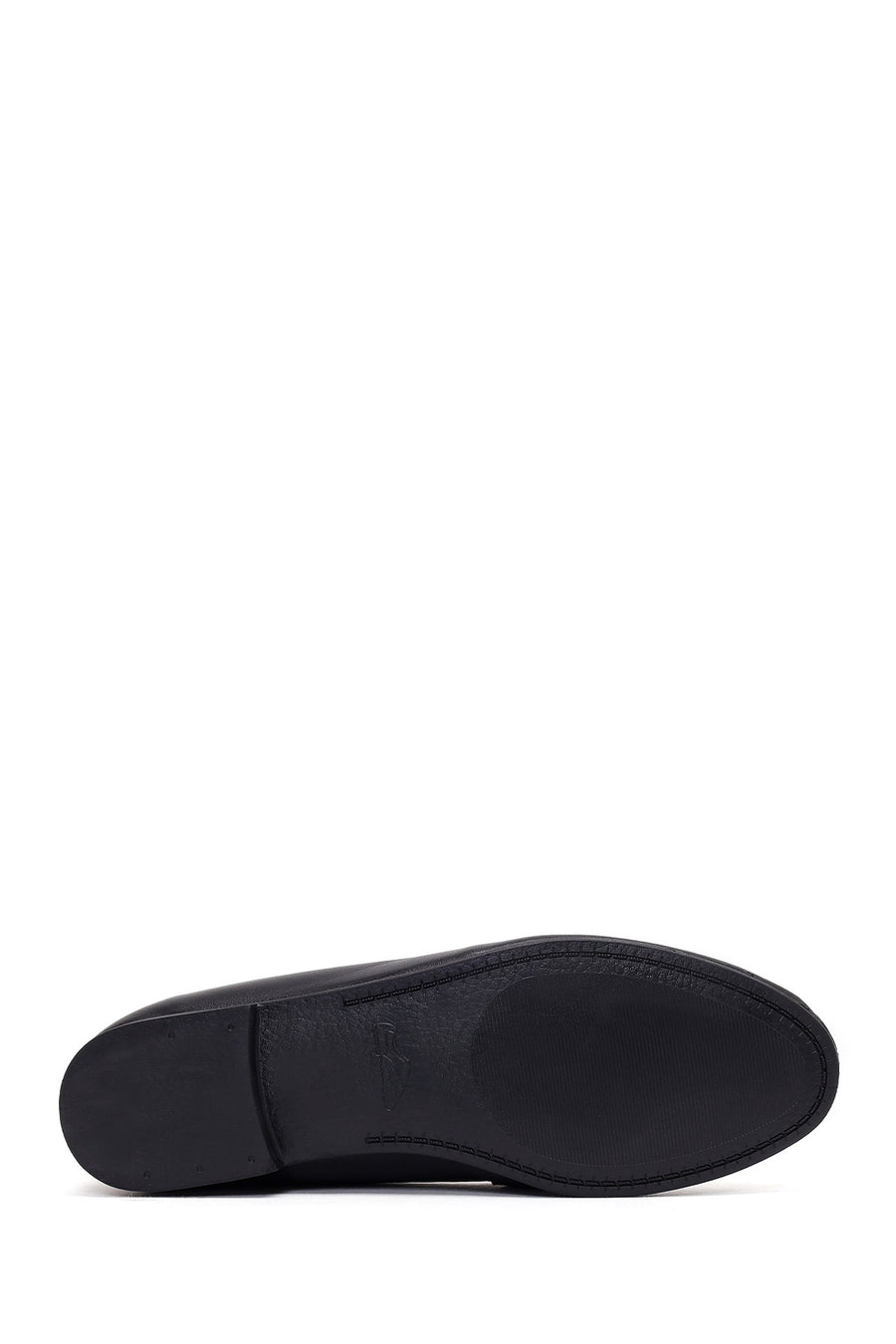 Woman Black Buckled Leather Classic Loafer