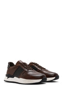 Erkek Taba Bağcıklı Deri Casual Sneaker | Derimod