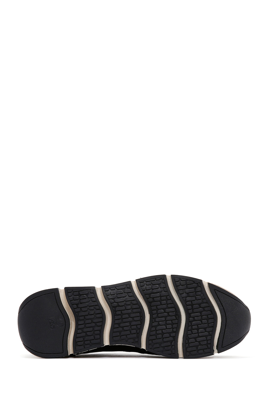 Men's Black Leather Suede Detailed Sneaker